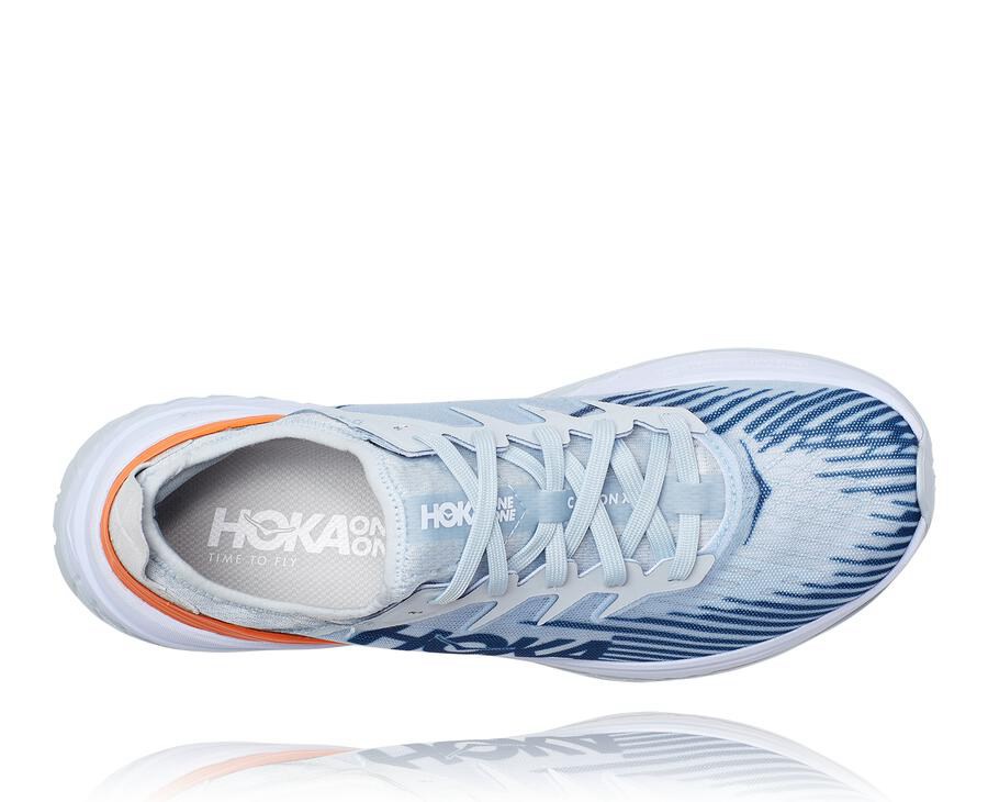 Hoka One One Koşu Ayakkabısı Erkek Beyaz/Mavi - Carbon X-Spe - VY2543896